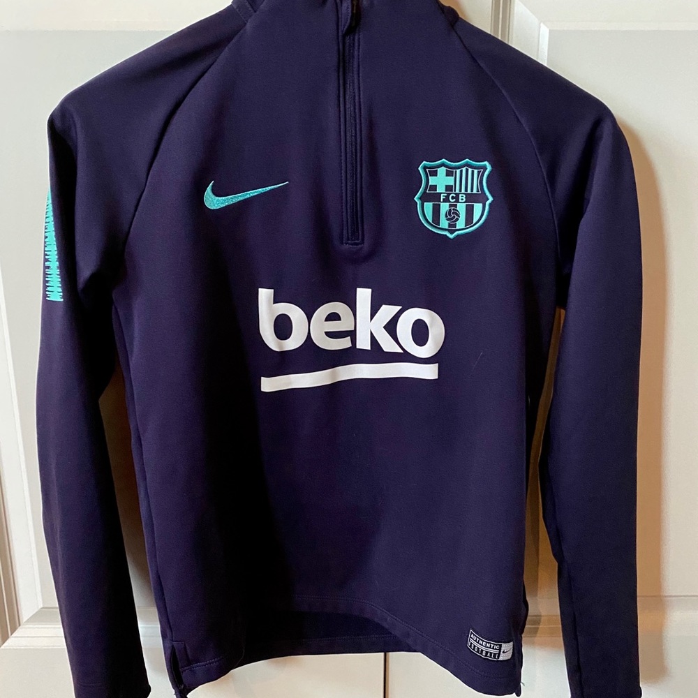 FCB Soccer Authentic Long Sleeve Jersey Youth M
